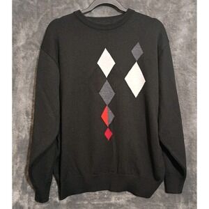 Vtg Franco Ponti Sweater‎ Geometric Knit Made In Italy Merino Wool Blend Men's L